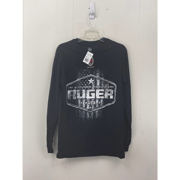 Ruger Other - Ruger Mens T-Shirt Small Black Long Sleeve Crew Neck Logo On The Front And Back